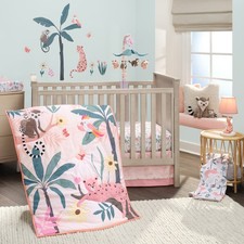 Lambs  Ivy Enchanted Safari Leopard/Lemur Jungle 3-Piece Baby Crib Bedding Set