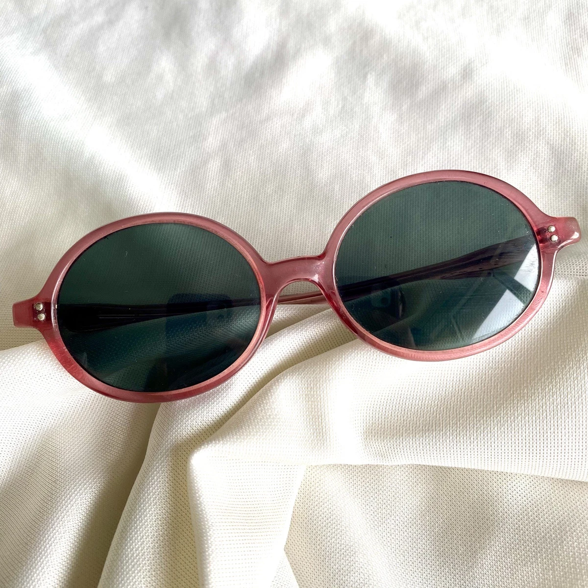 Pink Oval Vintage Sunglasses for sale | eBay