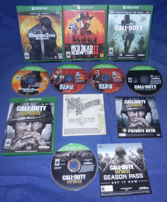 Xbox One; Kingdom Come, Red Dead Redem. 2, CofD WW 2 & Modern Warfare Remastered