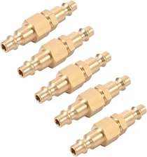 1/4" Coupling X 1/4" Inch NPT Female &Male Brass Air Hose Quick Connect Adapter,