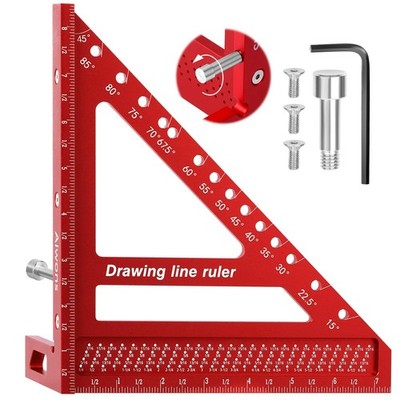 8.5 inch 3D Multi-Angle Measuring Ruler -Large Precision Woodworking 3D Squar...