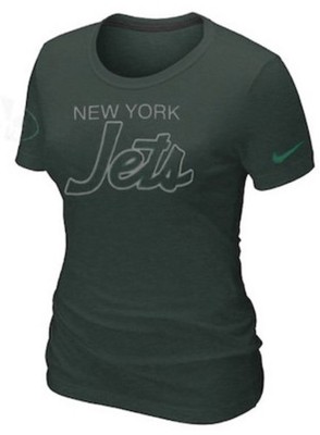 Nike Women s New York Jets Script Tri Blend Football Jersey Shirt Medium M NFL