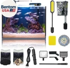5 Gallon Small Aquarium Set Glass Fish Tank 6 Gallon, Starter Kit with Heater Wa