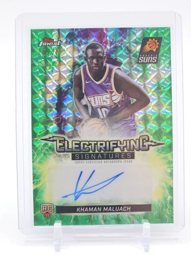 KHAMAN MALUACH 2025-26 FINEST ELECTRIFYING SIGS GEO GREEN ROOKIE AUTO /75 Q6992