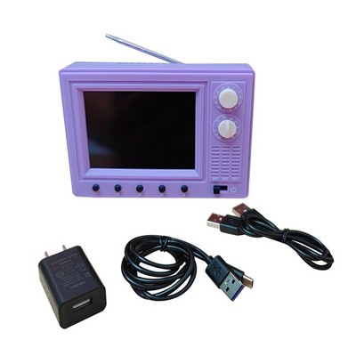 Mini TV Player for 1:12 Dollhouse 150 Min Runtime Quick Charge Type-C HD Screen