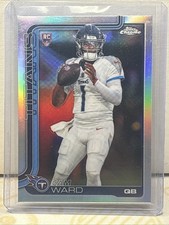2025 Topps Chrome Football Rookie Refractor Cam Ward RC Tennessee Titans #314