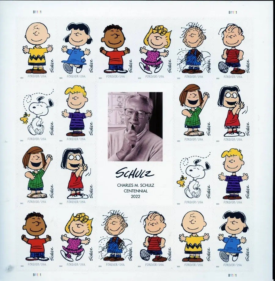 USPS Sheet OF 20 First Class Letter Stamps Schultz Snoopy Charlie Brown Peanut