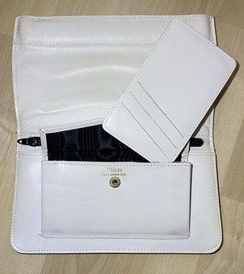 BOSCA White Leather Slim 4 x 7 Wallet