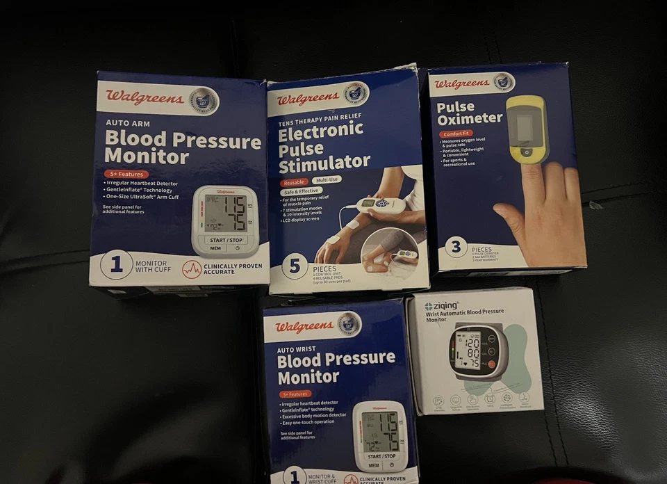 LOT OF 5 Wal Health Wrist Blood Pressure Monitor, Pulse Oximeter - Image 4 of 4