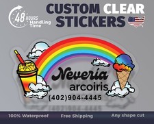 custom clear stickers logo clear stickers waterproof clear labels