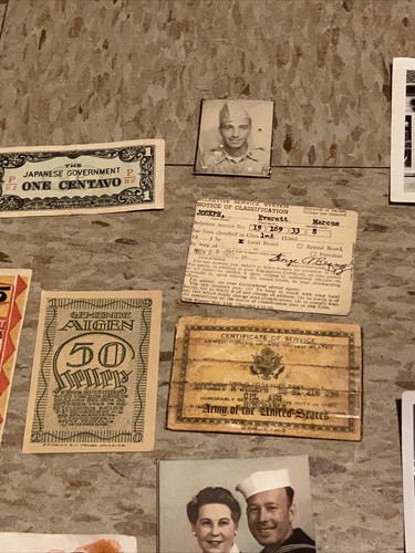 Lote de Fotos Años 1940 Años 1950 Tarjetas de Descarga Rango Insignia Segunda Guerra Mundial Corea Lote de Coleccionista - Imagen 2 de 12
