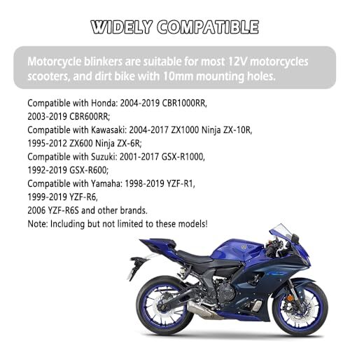 4PCS Motorcycle Turn Signals,14LED Front+Rear Motorcycle Blinkers with Cool - Picture 4 of 7