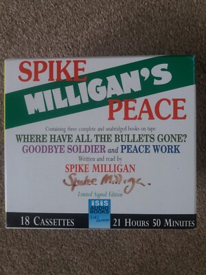 Spike Milligan's Peace SIGNED BY SPKE MILLIGAN. + VERY RARE OUTTAKES Cassette.