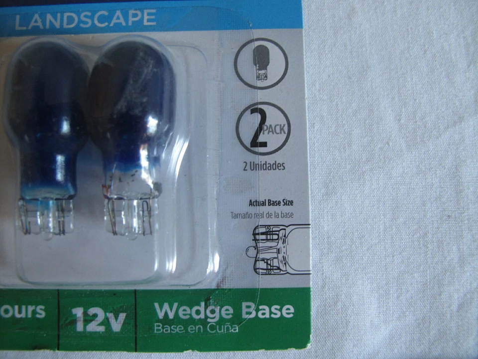 (2) NEW Westinghouse 4w T5 Wedge Base BLUE Landscape Bulbs Low Voltage 12v 4watt - Image 3 of 4