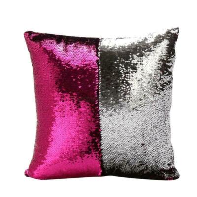 Magic Mermaid Pillow Reversible Sequin Glitter Sofa Cushion Cover Large 56x56cms