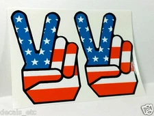 1960's PEACE SIGN x 2 Vintage Style Vinyl DECAL/Sticker, hippie, rat rod, racing