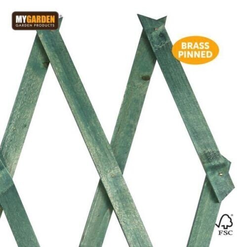3Pcs Expanding Dark Grey Wooden Trellis Plants Fence Screening Lattice 180x120cm - Picture 3 of 4
