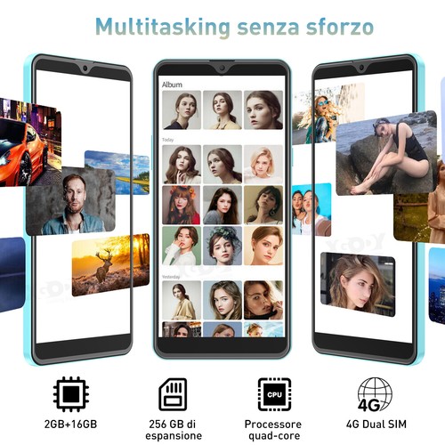 XGODY 2024 Android Smartphone 6,0 Zoll Ohne Vertrag Handy Dual SIM Quad Core GPS - Bild 7 von 14