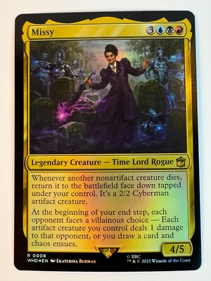 missy mtg card MTG Doctor Who - Missy, Time Lord Rogue - Foil & Non-Foil, Set of 3