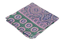 Lord R Colton Masterworks Pocket Square - Rocas Atoll Pink  Lawn Silk - 75 New