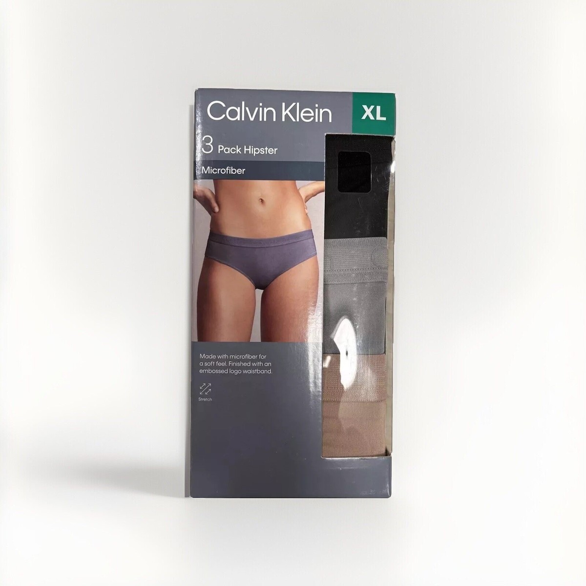 Calvin Klein Woman's Pack Microfiber Hipster Underwear Large
