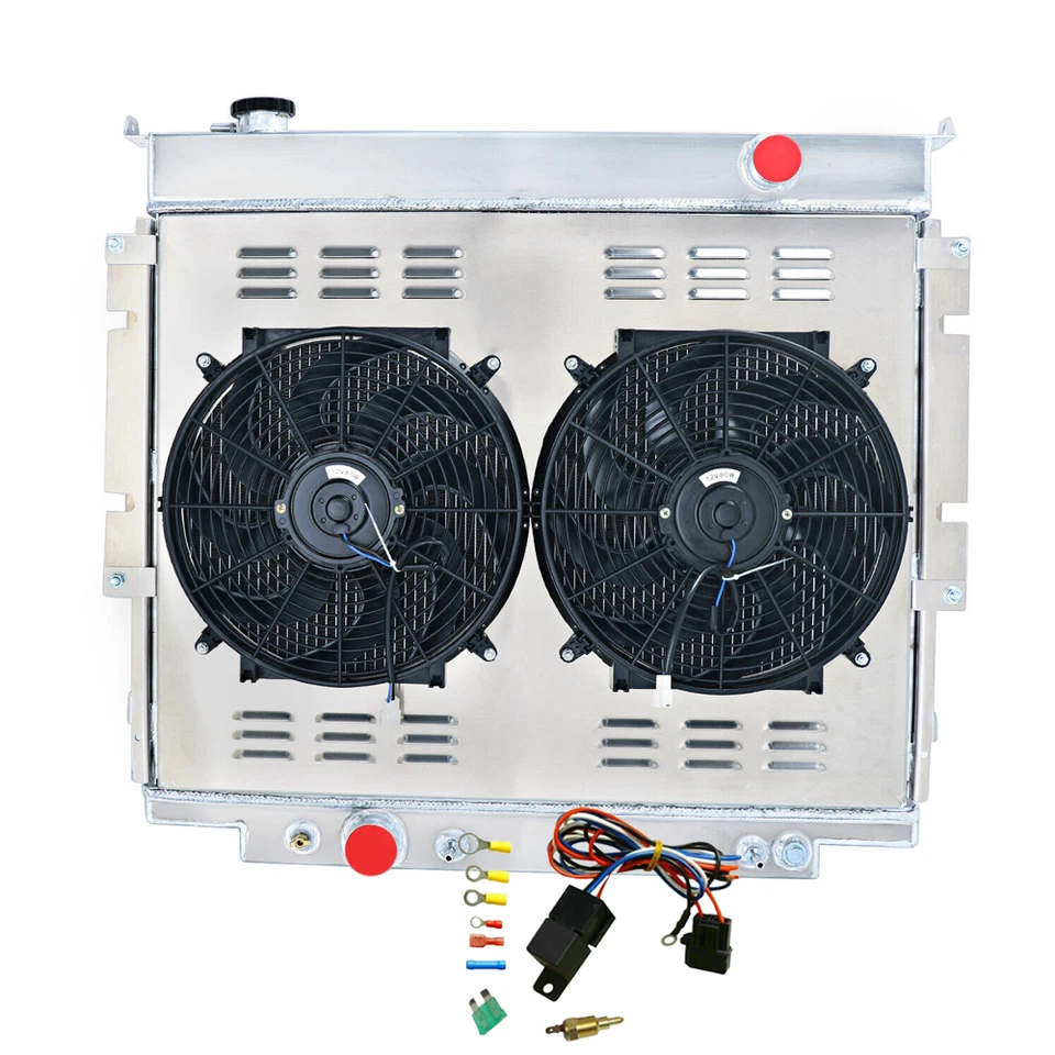 NEW 4 Row Radiator Shroud Fan For 1983-1996 1990 Ford F-250 F350 F59 6.9/7.3L V8 Foto 2 de 4