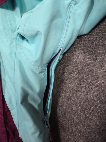 DC Womens EKOTEX 10K Hooded Ski Snowboard Jacket Size L Teal Purple Waterproof - Picture 6 of 16