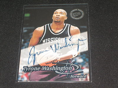 TYRONE WASHINGTON ROOKIE SIGNED AUTOGRAPHED CERTIFIED AUTHENTIC