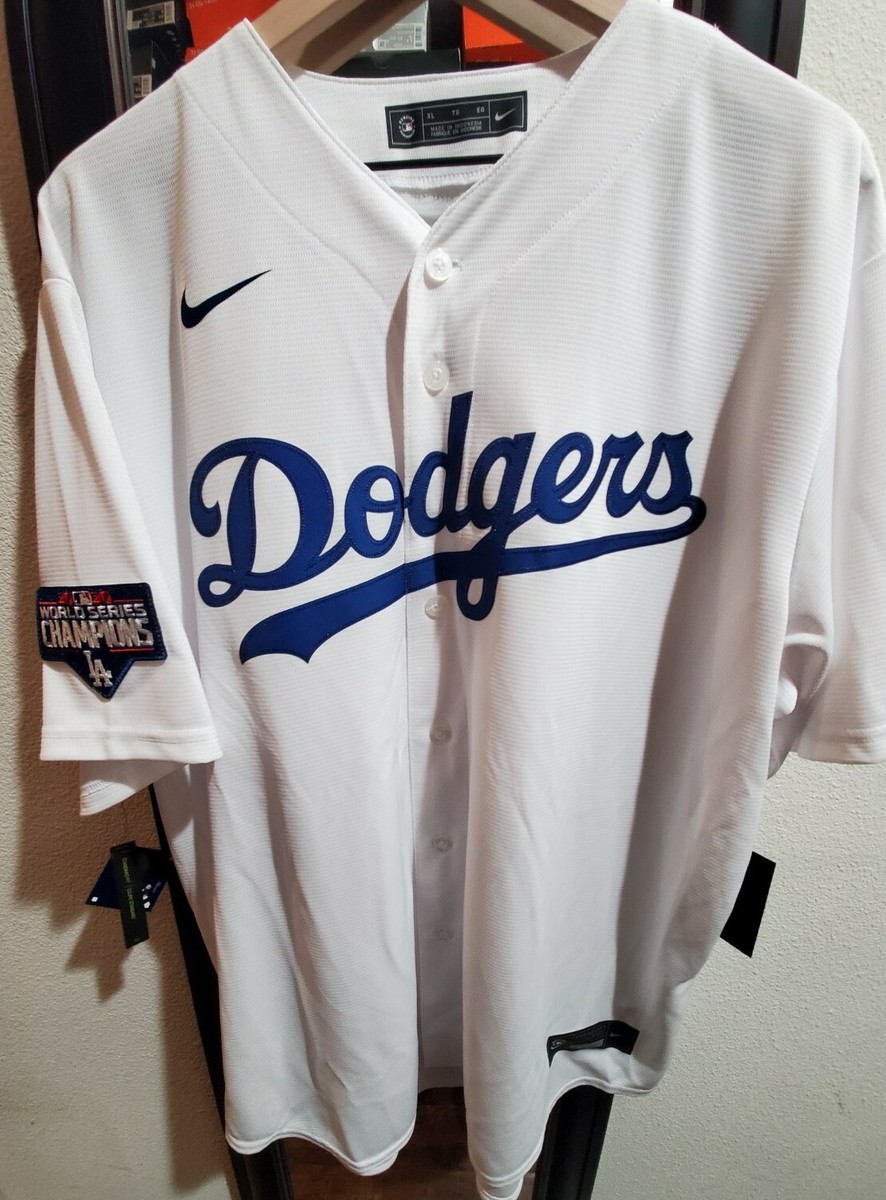 Nike Dodgers 2020 World Series Patch Jersey White T770-LDWH