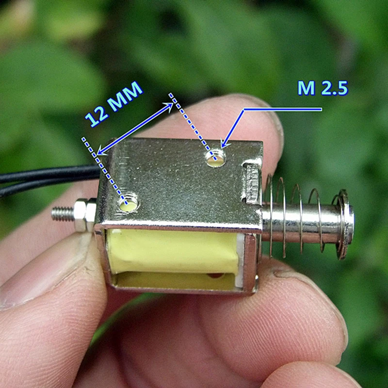 DC 12V Push Pull Through Type Mini Solenoid Electromagnet Micro Electric Magnet - Image 4 of 4