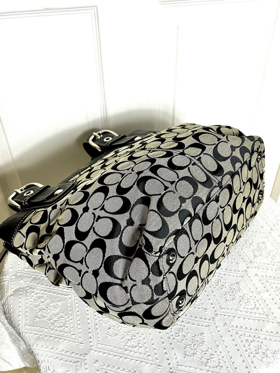COACH💥VINTAGE ~LIMITED EDITION💥 Signature Monogram Black Canvas