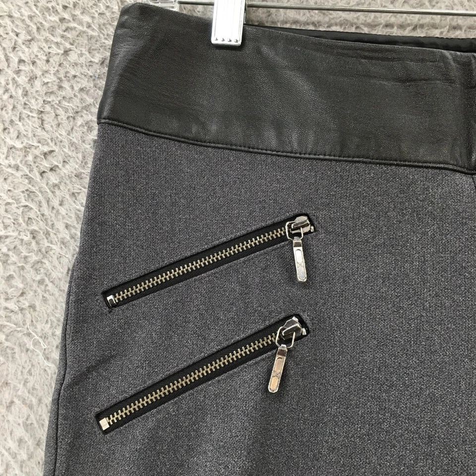 Nicole Miller Jegging Pants Womens 8 (Actual 32x29) Gray Side Zip Pull On Casual - Image 3 of 4