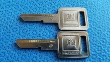 x2 NOS GM B-50 KEY BLANK IGNITION, GMC TRUCK, BUICK, OLDS, PONTIAC, CADILLAC 