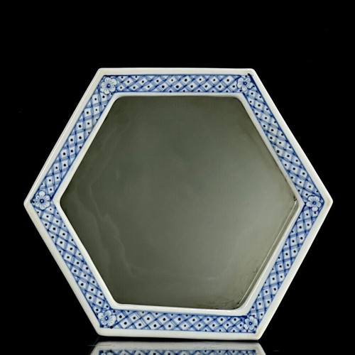 Qing Porcelain HandPainted Blue&white Alum red Eight story Immortals Brush Pot - Picture 7 of 9