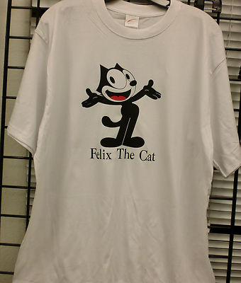 CARTOON FELIX THE CAT- HAPPY  WHITE T-SHIRT