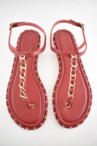 red chanel sandals