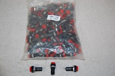 Momentary Push Button Switch Square Flat Button SPST Red 100 pcs 
