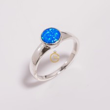 Dainty Opal Ring 925 Sterling Silver Minimalist Ring Gift Jewelry for Women