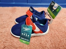 Speedo Shore Explore Water Shoes Boys Swim Shoes Navy Blue Sz Small 5-6 Kids NWT