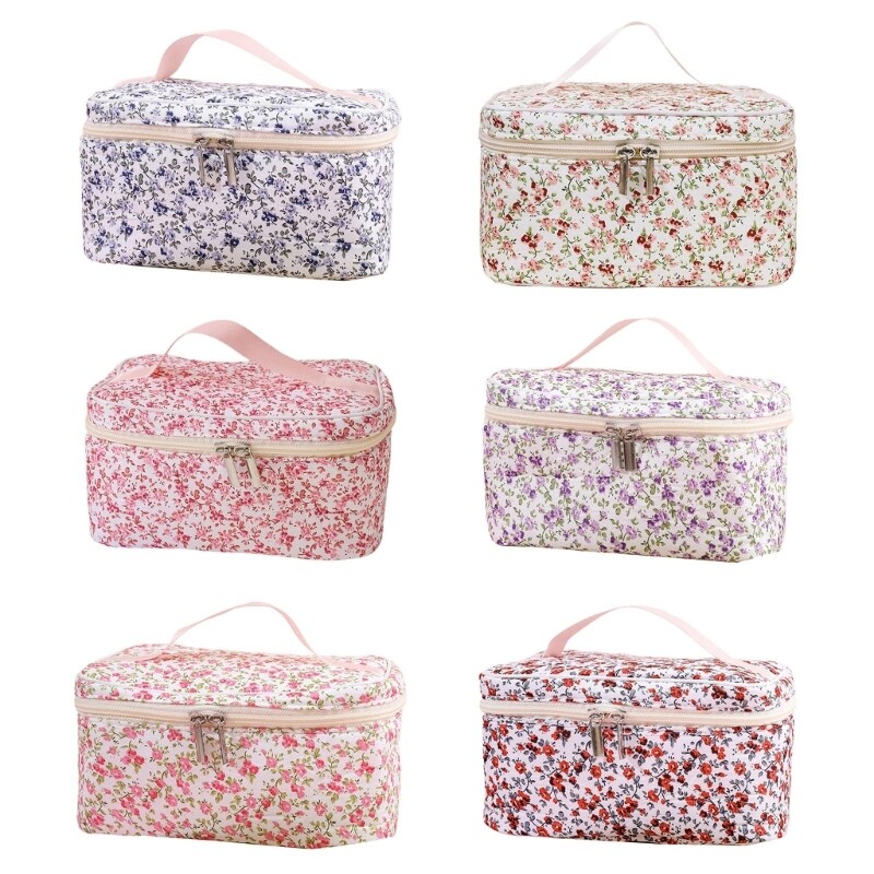 Toiletry Bag with Zipper Makeup Bag for Beauty Portable Travel Handbag-image