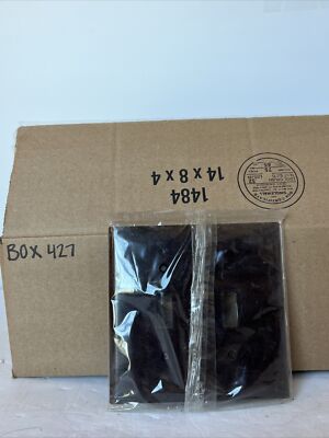 New P&S Brown Junior Jumbo 2-Gang Toggle Switch Plastic Wallplate Cover SPJ2