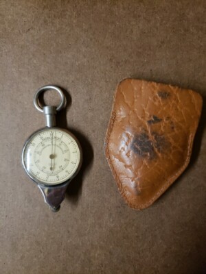 Vintage SELSI Germany Opisometer Map Measuring Tool & Compass w/leather Case