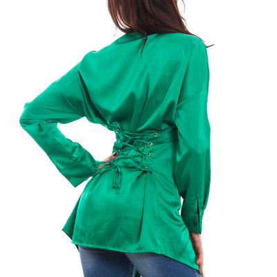 tight satin blouse