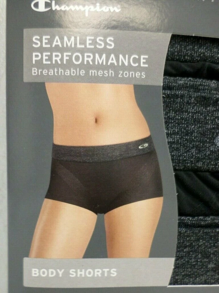 Pantalones Cortos Corporales C9 Champion Para Mujer 3pk Premium Rendimiento Sin Costuras, Negros, Medianos Foto 3 de 4