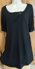 NWT Nine West Hot 9 Black 2 pocket Dress /Mid Sleeve/Sz 6  Retail Price  $140.00