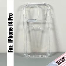 Case for iPhone 14 Pro - Basic Clear | ID Card Pocket | Slim Fit & Flexible Grip