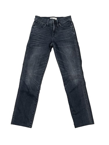 Madewell Cotton Mid Rise Stretch Black Fade Wash Slim Jeans Size 23T - Picture 3 of 13