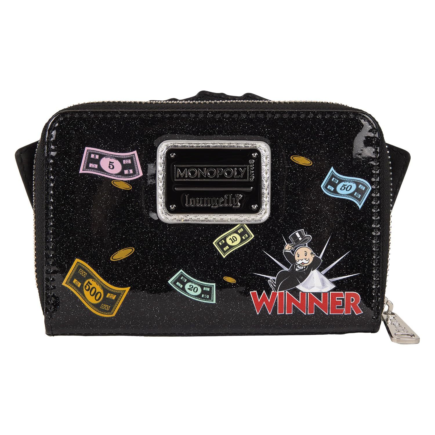 Кошелек с блестками Monopoly 90th Anniversary застегивается на молнию