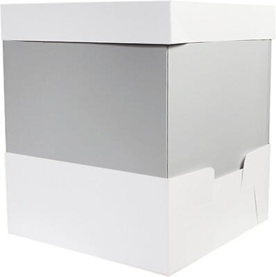 16'' Kuchen Box Verlängerung - hoch 4-seitig Höhenverlängerung für 12'' Boxen weiß