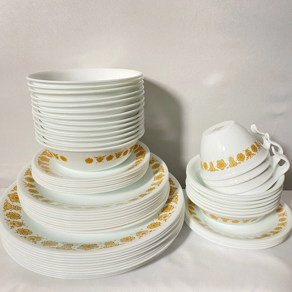 Vintage Corelle Gold Butterfly Dinnerware by the piece eBay